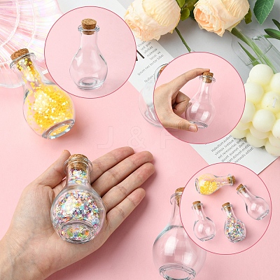 Star Heart PVC Plastic Paillette/Sequins Beads Wish Bottle DIY Making Kits DIY-FS0007-59-1