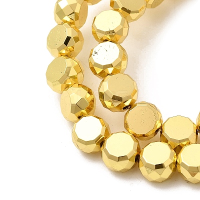 Electroplate Glass Beads Strands EGLA-F166-04B-G-1