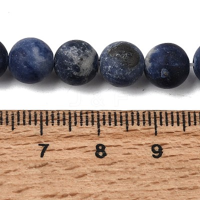 Natural Sodalite Beads Strands G-Q462-8mm-07-1