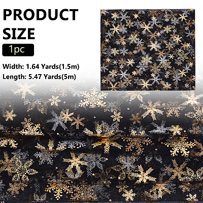 Snowflake Pattern Nylon Fabric DIY-WH0591-175A-1