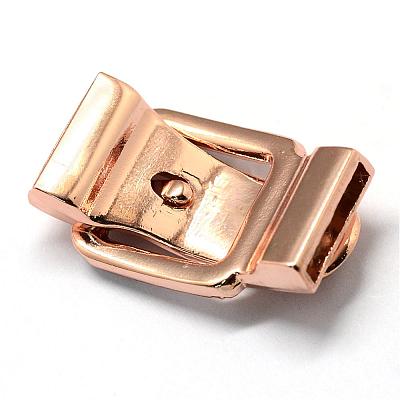 Alloy Rhinestone Magnetic Clasps with Glue-in Ends PALLOY-R089-18LG-1