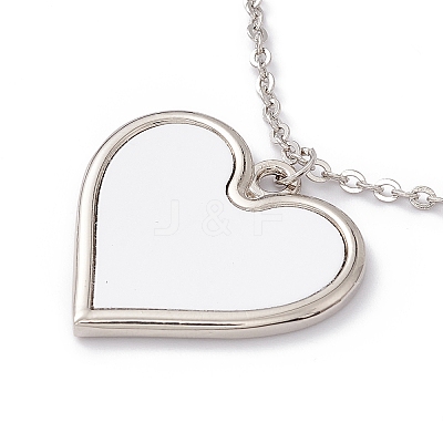 Sublimation Blank Aluminum Pendant Necklace X-NJEW-E020-02P-03-1