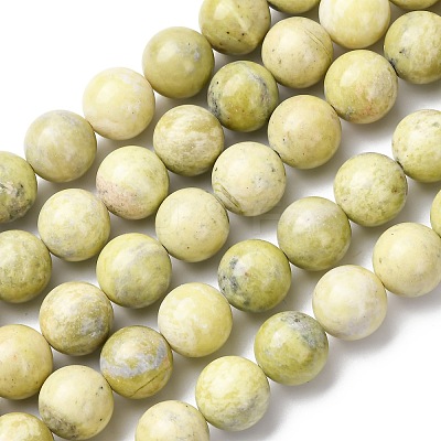Natural Lemon Jade Beads Strands G-H343-D01-14mm-1