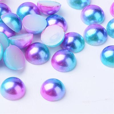 Imitation Pearl Acrylic Cabochons OACR-R063-6mm-01-1
