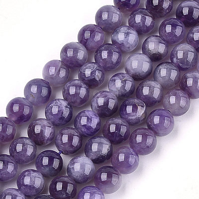 Natural Amethyst Beads Strands G-S333-8mm-020-1