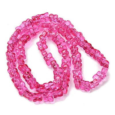 Transparent Glass Beads Strands GL-CBAAE04-01E-1