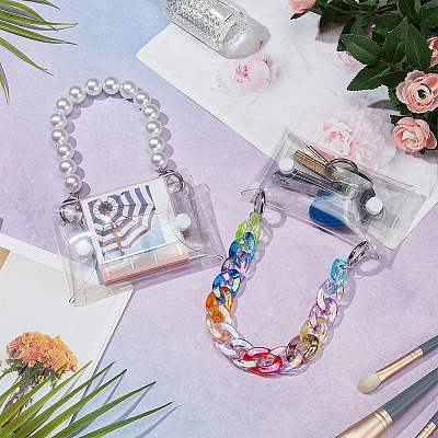 Acrylic Link Pendant Decorations HJEW-OC00031-1