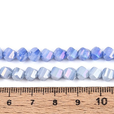 Anti-Tarnish Electroplate Glass Beads Strands GLAA-T025-6mm-14B-1