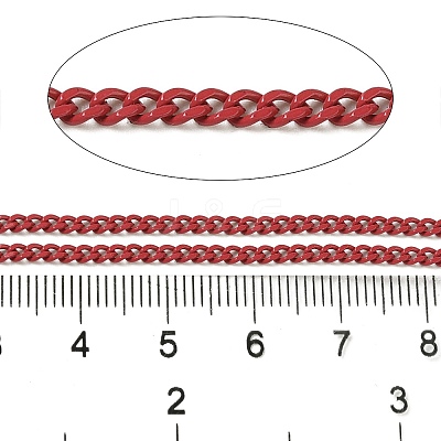 Spray Painted 304 Stainless Steel Curb Chains STAS-B067-05A-08-1
