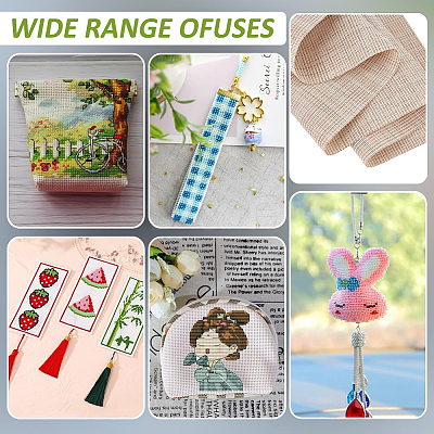 PVC & Polyester Cross-stitch Cloth DIY-WH0010-51C-1