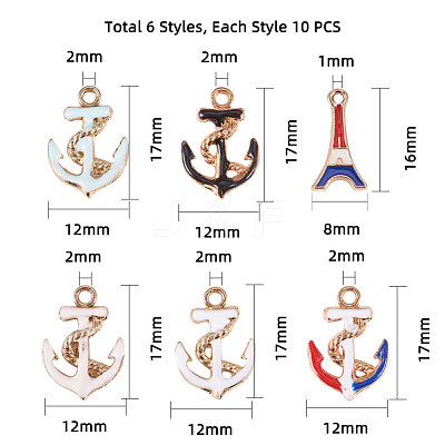 PandaHall Elite Enamel Pendants ENAM-PH0001-14-1