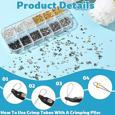 Tube Brass Crimp Beads DIY-YW0017-13-1