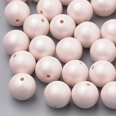 Spray Painted Style Acrylic Beads MACR-T010-16mm-06-1