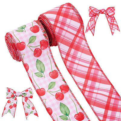 5 Yards Polyester Ribbon OCOR-WH0101-203-1