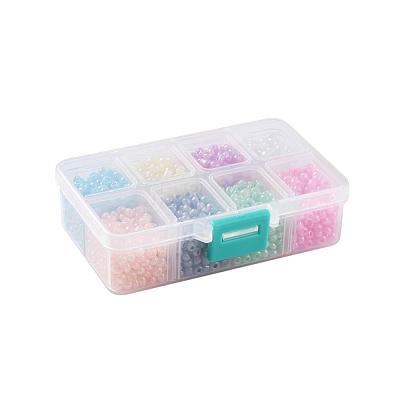 1 Box 6/0 Glass Seed Beads Ceylon Round Loose Spacer Beads SEED-X0050-4mm-01-1