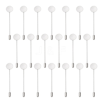 Tarnish Resistant 201 Stainless Steel Brooch Findings STAS-S066-01-1