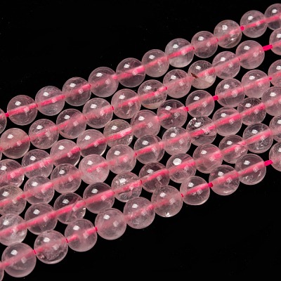 Natural Rose Quartz Beads Strands X-G-C076-8mm-3-1