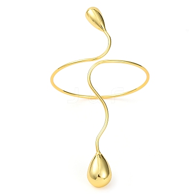 Brass Cuff Bangles for Women BJEW-F477-01G-1