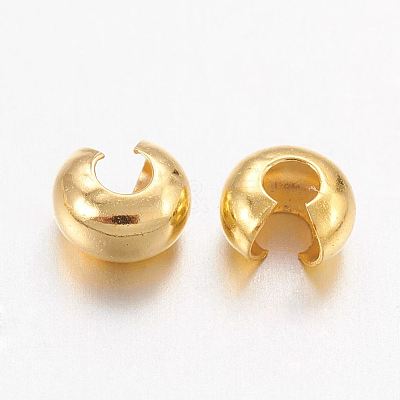 Brass Crimp Beads Covers KK-H289-NFG-NF-1
