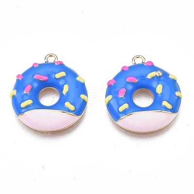 Brass Enamel Pendants KK-N232-210B-1