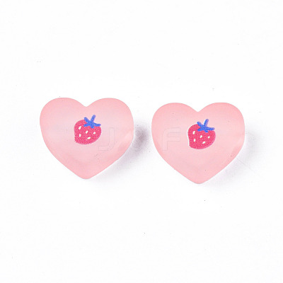 Transparent Printed Acrylic Beads MACR-S373-124-H10-1