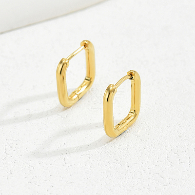 Classic Minimalist Elegant 201 Stainless Steel Hoop Earrings BI8954-2-1