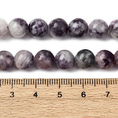 Natural Lepidolite Beads Strands G-G284-A02-8mm-1