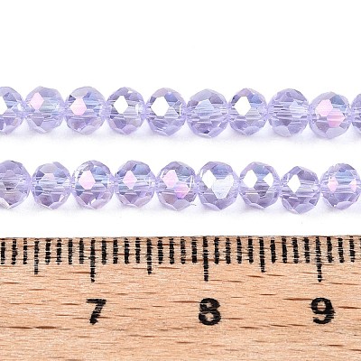Electroplate Glass Beads Strands X-EGLA-A044-T4mm-B17-1