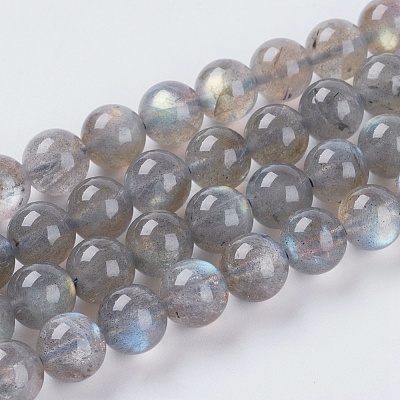 Natural Labradorite Beads Strands G-G448-8mm-04B-1