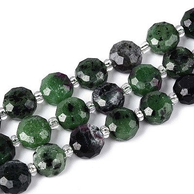 Natural Ruby in Zoisite Beads Strands G-B153-B18-1