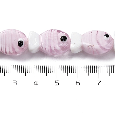 Handmade Lampwork Beads Strands LAMP-G154-07N-1