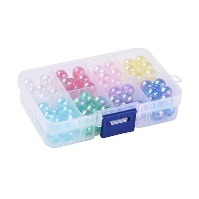 8 Colors Eco-Friendly Transparent Acrylic Beads MACR-X0020-04-10mm-1
