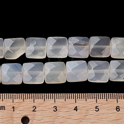 Natural White Agate Beads Strands G-K359-B02-01-1