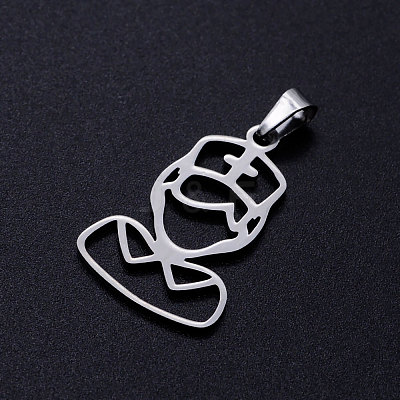 Tarnish Resistant 201 Stainless Steel Pendants STAS-T046-JN268-1-1