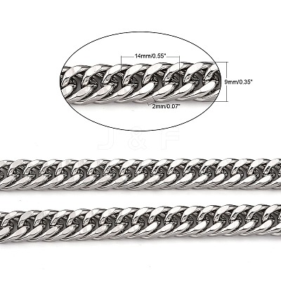 Tarnish Resistant 201 Stainless Steel Double Link Chains CHS-A003E-2.0mm-1