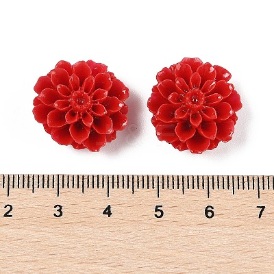 Synthetic Coral 3D Flower Rose Beads CORA-L046-D08-1