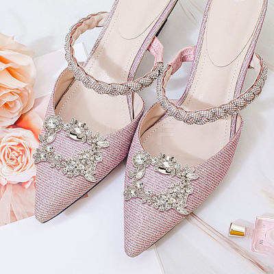 4Pcs 2 Colors Glass Rhinestone Shoe Decoration FIND-GO0002-28-1