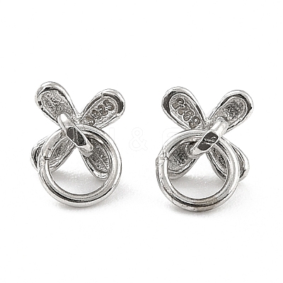 Rhodium Plated 925 Sterling Silver Peg Bails STER-Z001-013P-1