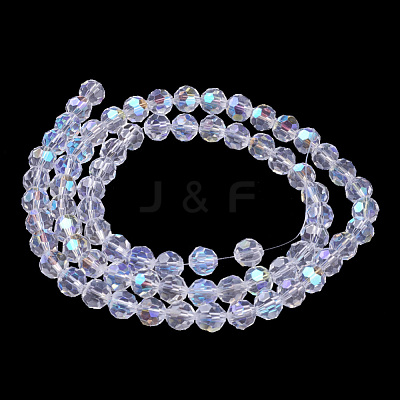 Electroplate Glass Beads Strands X-EGLA-J042-8mm-AB03-1
