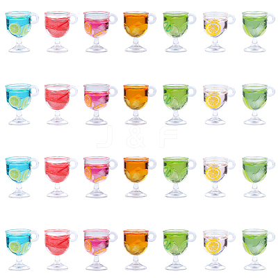 Resin Cup Pendants CRES-SC0001-23-1