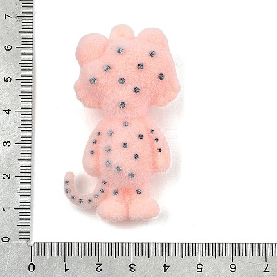 Animal Theme Flocking Silicone Pendants SIL-C012-03A-1
