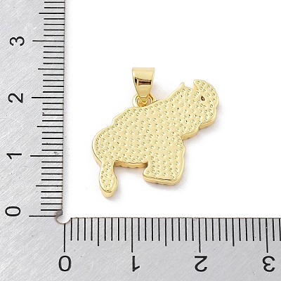 Brass Micro Pave Cubic Zirconia Pendants KK-Z098-14G-1