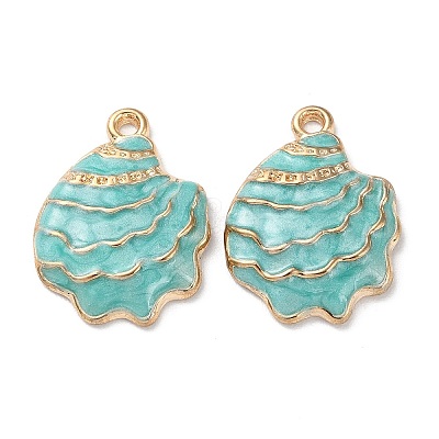 Rack Plating Alloy Enamel Pendant X-ENAM-Q449-12G-01-1