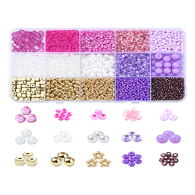 DIY Bohemian Stacked Beads Bracelet Making Findings Kits DIY-YW0011-39-1