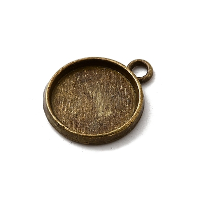 Tibetan Style Pendant Cabochon Settings TIBE-A23176-AB-FF-1