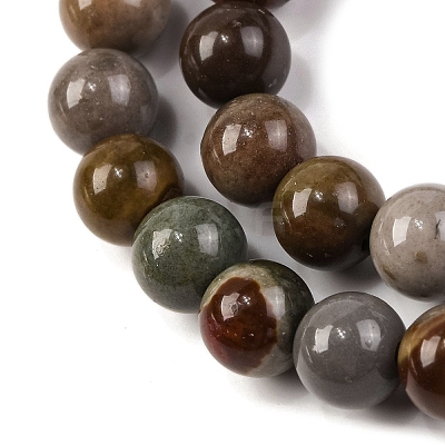 Natural Picture Jasper Beads Strands G-H037-A01-04-1