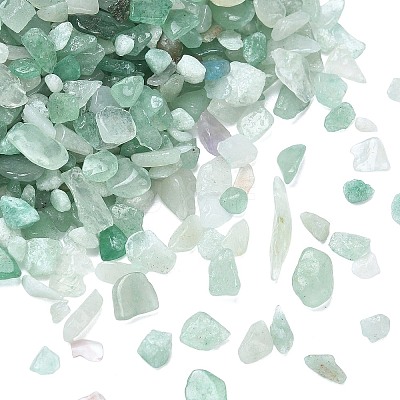 Natural Green Aventurine Chip Beads G-O103-02-1