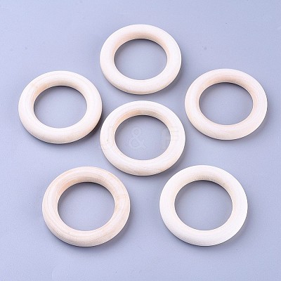 Unfinished Wood Linking Rings LS-X-WOOD-F002-01-55mm-1