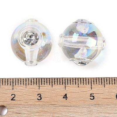 Plating Acrylic Rhinestone Beads OACR-S145-06-1