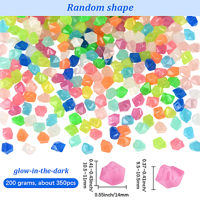 200g Luminous Acrylic Beads OACR-SP0001-79B-1